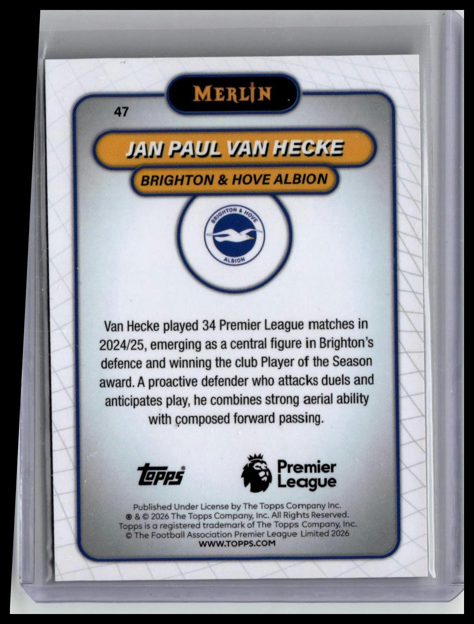 Topps Merlin Premier League 2025/26 Jan Paul Van Hecke /75