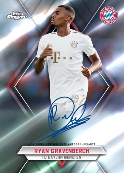 Topps Chrome FC Bayern Munchen Soccer Hobby Box 2022/23 - Einzelkarte (On-Card Autogramm) – Bild 5