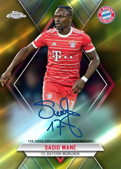 Topps Chrome FC Bayern Munchen Soccer Hobby Box 2022/23 - Einzelkarte (On-Card Autogramm) – Bild 3