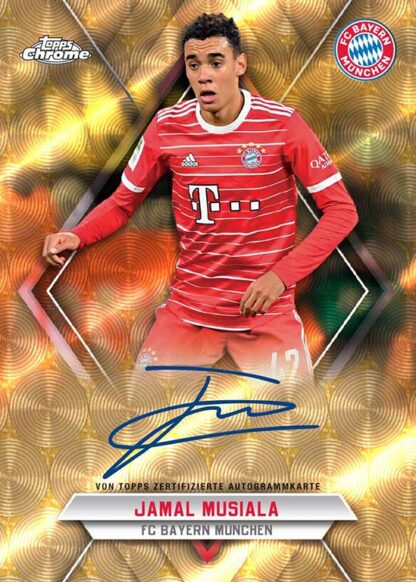 Topps Chrome FC Bayern Munchen Soccer Hobby Box 2022/23 - Einzelkarte (On-Card Autogramm) – Bild 2