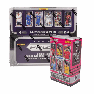 Bundle - Panini Prizm Premier League EPL Fußball 2022/23 24-Pack Box x Panini Prizm Premier League EPL Fußball 2021/22 Cereal