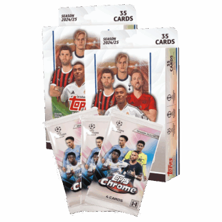 Bundle - 2x Topps UEFA Club Competitions Flagship 2024/25 Hanger x 3x Topps Chrome UEFA Champions League 2021/22 Hobby Lite Einzelpack