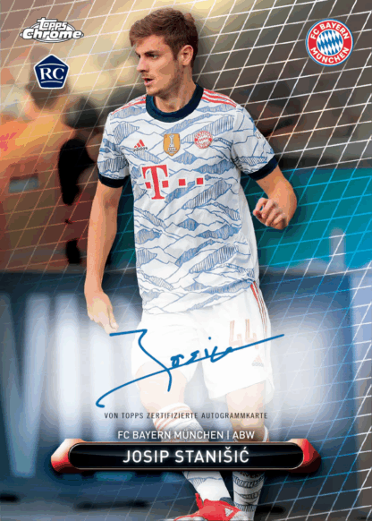 Topps Bayern München Chrome Box 2022 - On-Card Autogramm + Numbered Parallel – Bild 2
