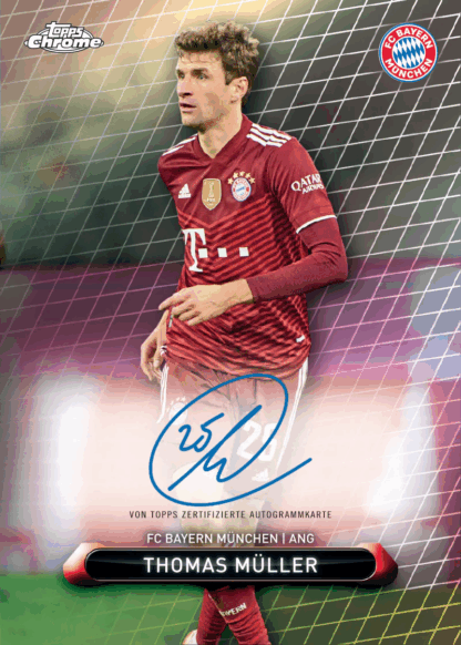 Topps Bayern München Chrome Box 2022 - On-Card Autogramm + Numbered Parallel – Bild 5