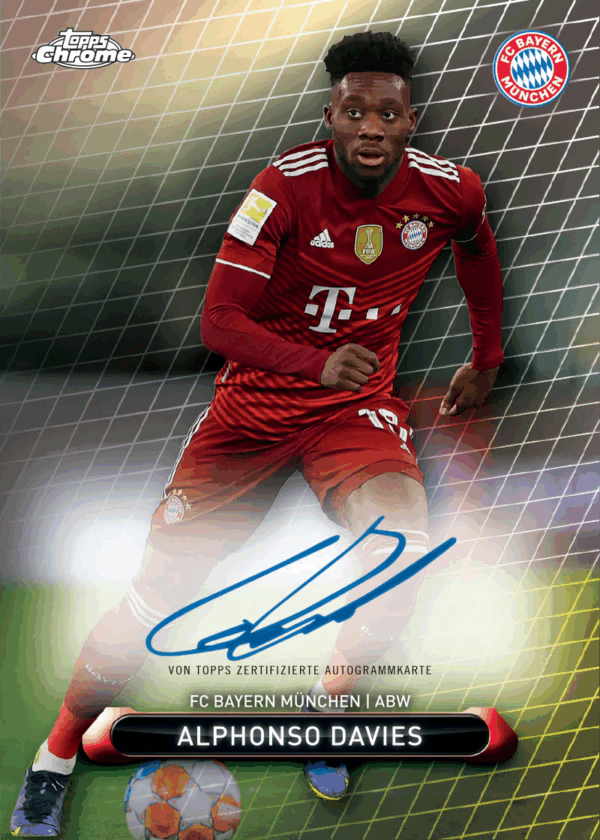 Topps Bayern München Chrome Box 2022 - On-Card Autogramm + Numbered Parallel – Bild 7