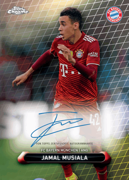 Topps Bayern München Chrome Box 2022 - On-Card Autogramm + Numbered Parallel – Bild 8