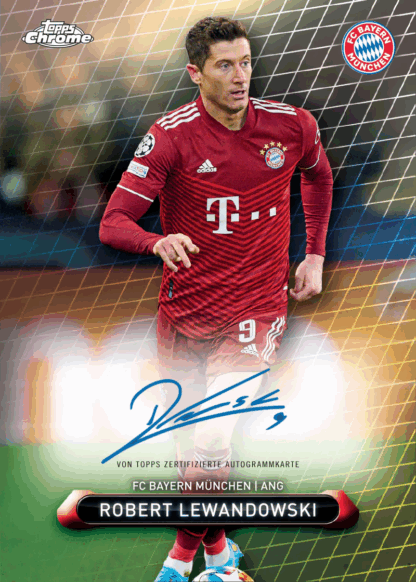 Topps Bayern München Chrome Box 2022 - On-Card Autogramm + Numbered Parallel – Bild 9