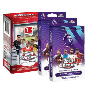 Bundle - Topps Chrome Bundesliga 2025/26 Value + 2x Topps Chrome Premier League Soccer 2025/26 Hanger